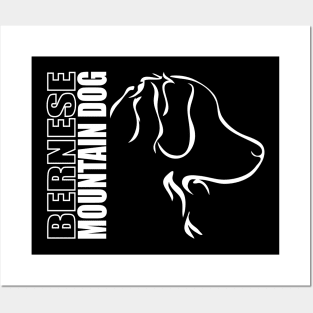 Bernese Mountain Dog profile dog Posters and Art